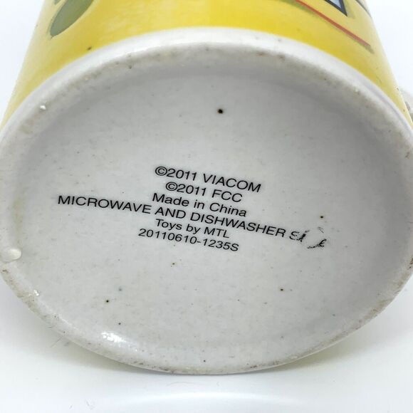 Spongebob Squarepants Coffee Cup 2011 Viacom Silly Faces Yellow Coffee Mug smile - Picture 3 of 5